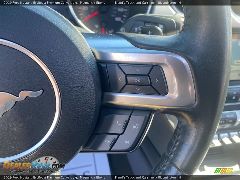 2019 Ford Mustang EcoBoost Premium Convertible Magnetic / Ebony Photo #27