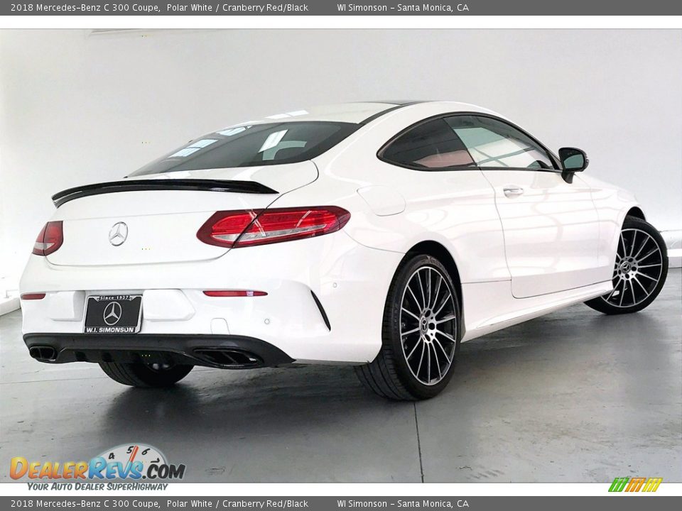 2018 Mercedes-Benz C 300 Coupe Polar White / Cranberry Red/Black Photo #12