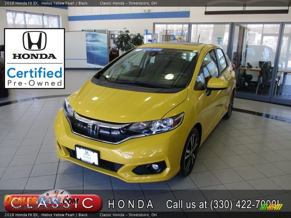 2018 Honda Fit EX Helios Yellow Pearl / Black Photo #1