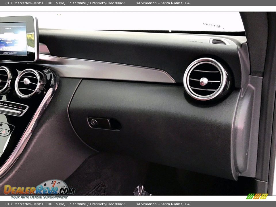 2018 Mercedes-Benz C 300 Coupe Polar White / Cranberry Red/Black Photo #15