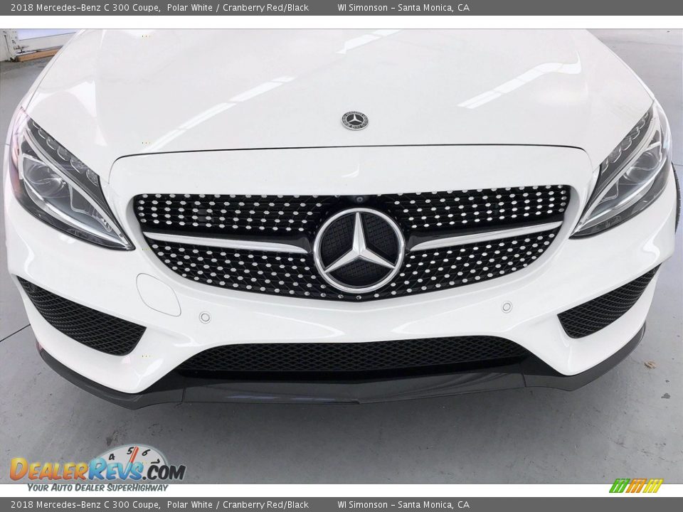 2018 Mercedes-Benz C 300 Coupe Polar White / Cranberry Red/Black Photo #29