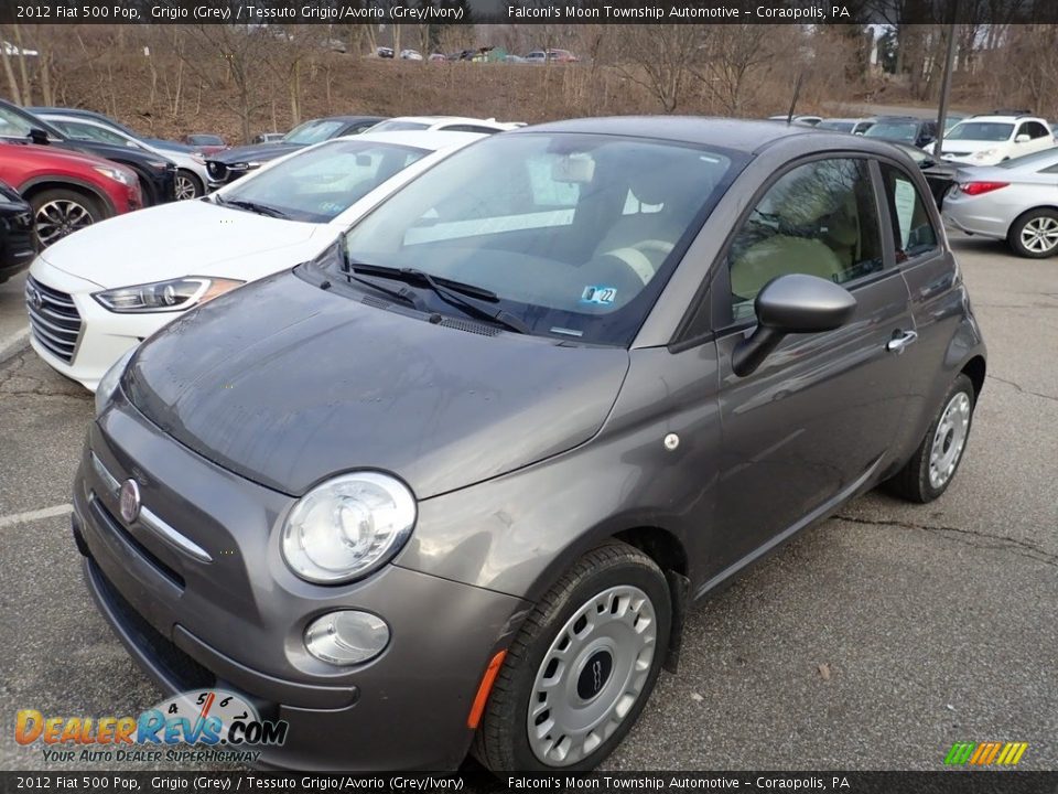 2012 Fiat 500 Pop Grigio (Grey) / Tessuto Grigio/Avorio (Grey/Ivory) Photo #1