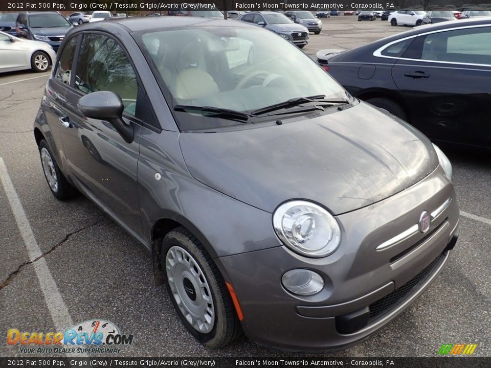 2012 Fiat 500 Pop Grigio (Grey) / Tessuto Grigio/Avorio (Grey/Ivory) Photo #4