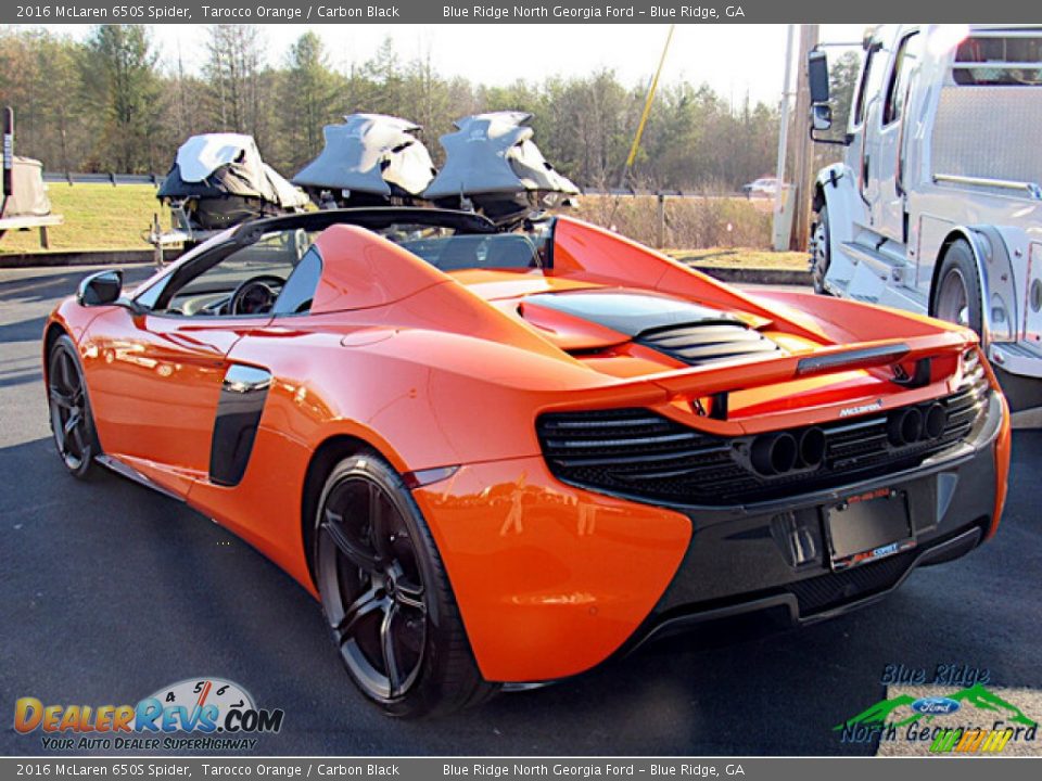 2016 McLaren 650S Spider Tarocco Orange / Carbon Black Photo #4