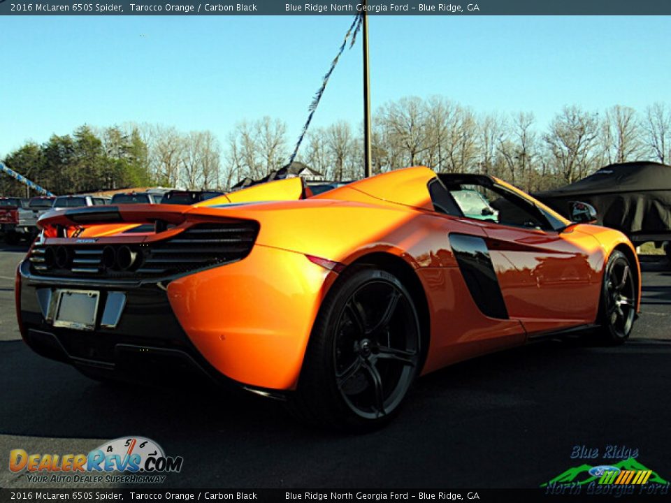 2016 McLaren 650S Spider Tarocco Orange / Carbon Black Photo #6