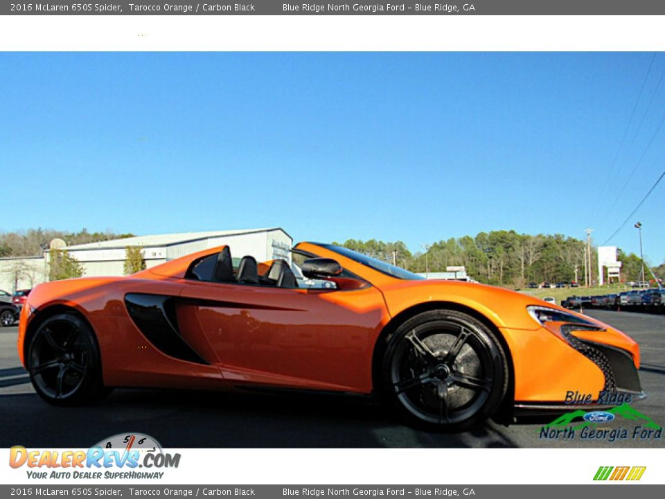 2016 McLaren 650S Spider Tarocco Orange / Carbon Black Photo #7