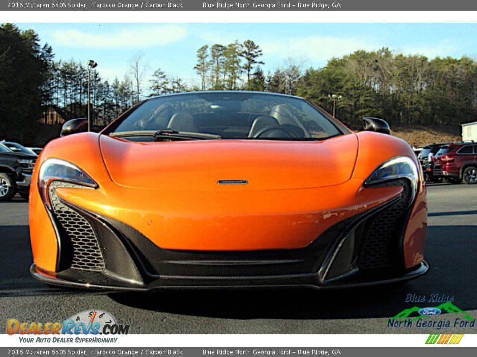 2016 McLaren 650S Spider Tarocco Orange / Carbon Black Photo #9