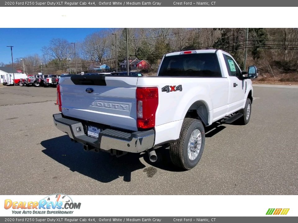 2020 Ford F250 Super Duty XLT Regular Cab 4x4 Oxford White / Medium Earth Gray Photo #7