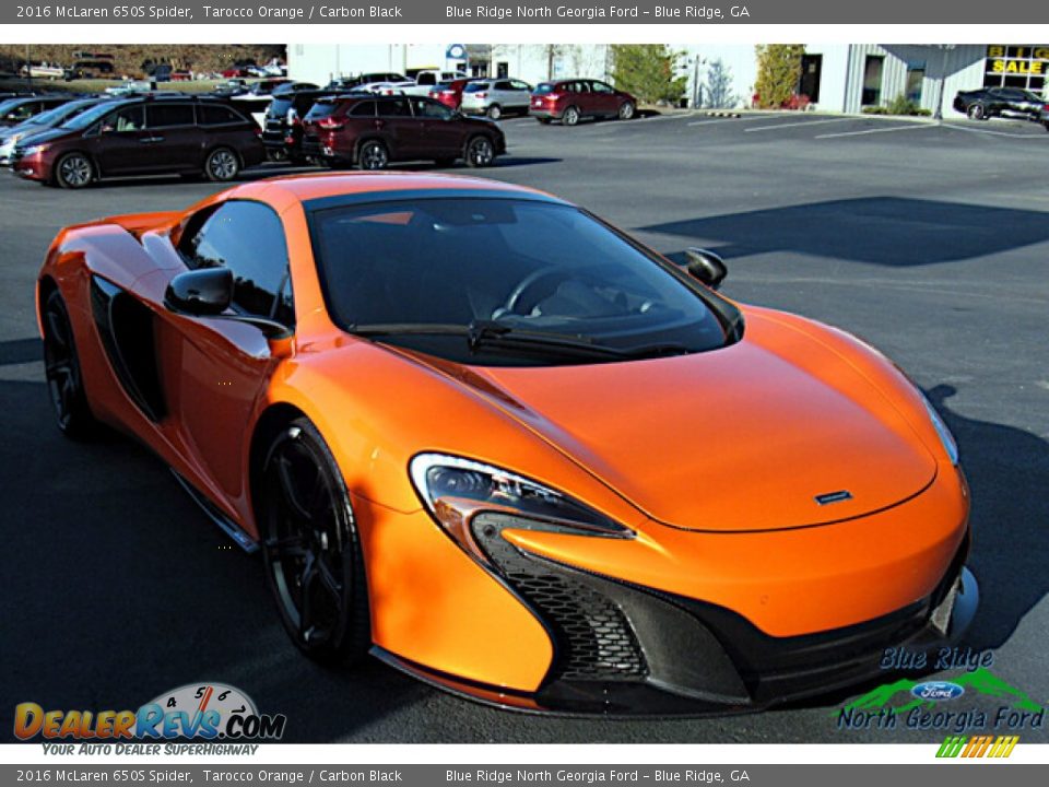 2016 McLaren 650S Spider Tarocco Orange / Carbon Black Photo #27