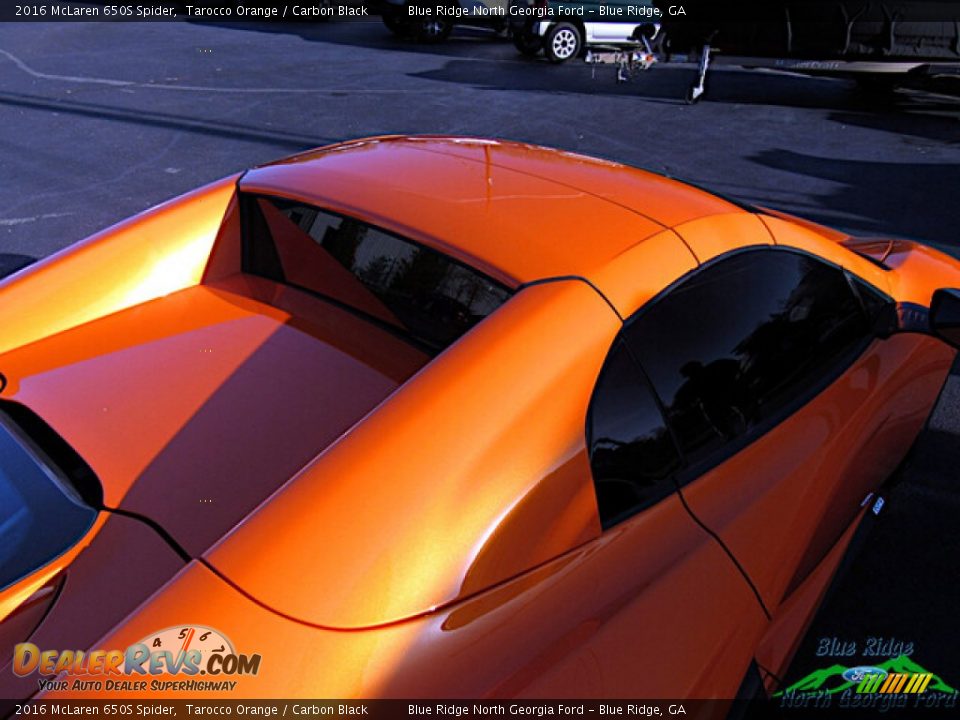 2016 McLaren 650S Spider Tarocco Orange / Carbon Black Photo #28