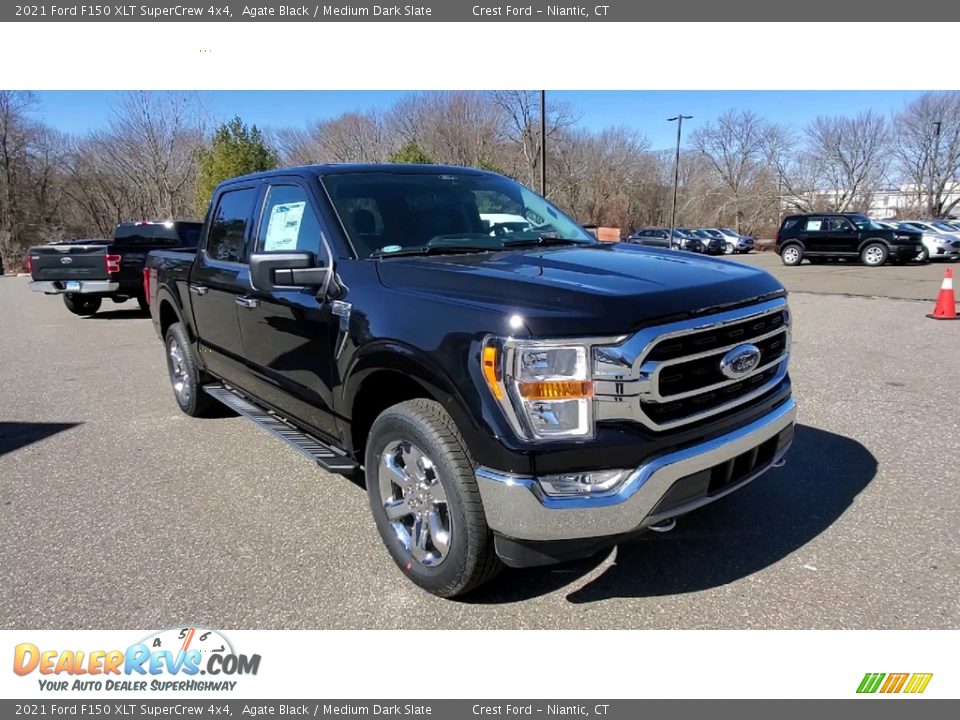 2021 Ford F150 XLT SuperCrew 4x4 Agate Black / Medium Dark Slate Photo #1