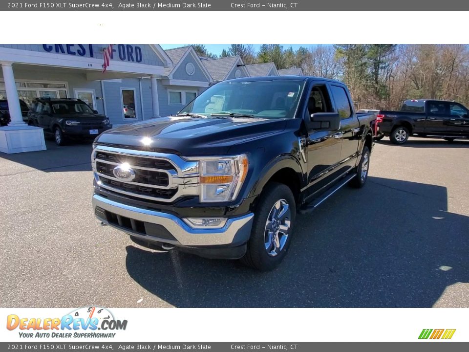2021 Ford F150 XLT SuperCrew 4x4 Agate Black / Medium Dark Slate Photo #3