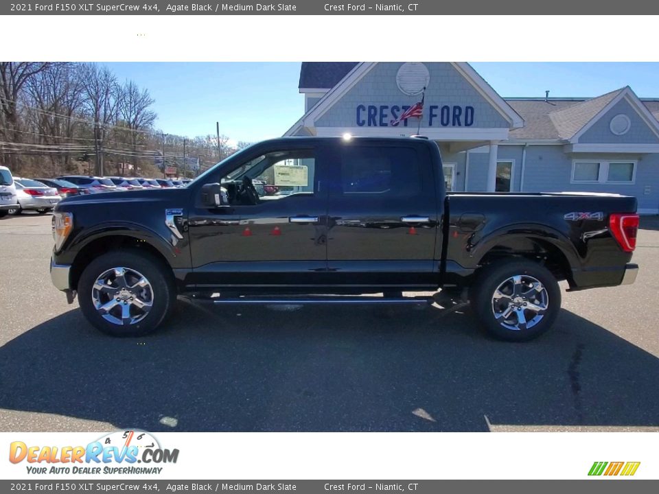 2021 Ford F150 XLT SuperCrew 4x4 Agate Black / Medium Dark Slate Photo #4