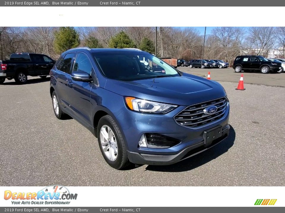 2019 Ford Edge SEL AWD Blue Metallic / Ebony Photo #1