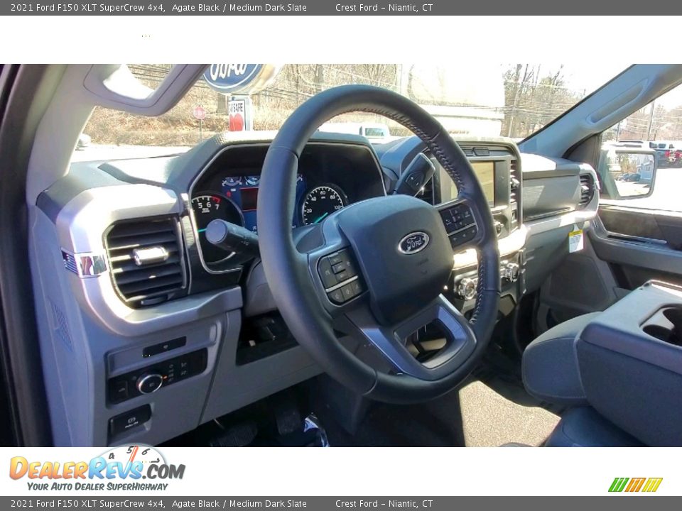 2021 Ford F150 XLT SuperCrew 4x4 Agate Black / Medium Dark Slate Photo #10