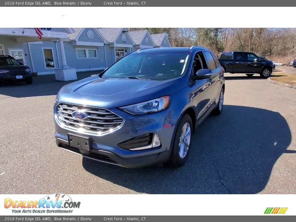 2019 Ford Edge SEL AWD Blue Metallic / Ebony Photo #3