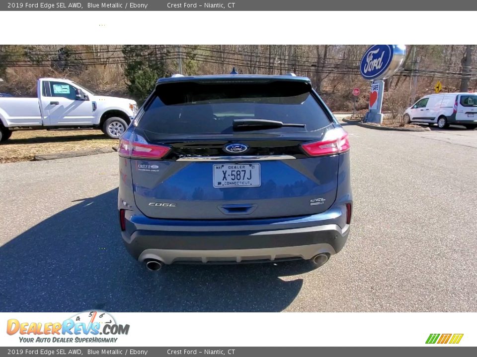 2019 Ford Edge SEL AWD Blue Metallic / Ebony Photo #6