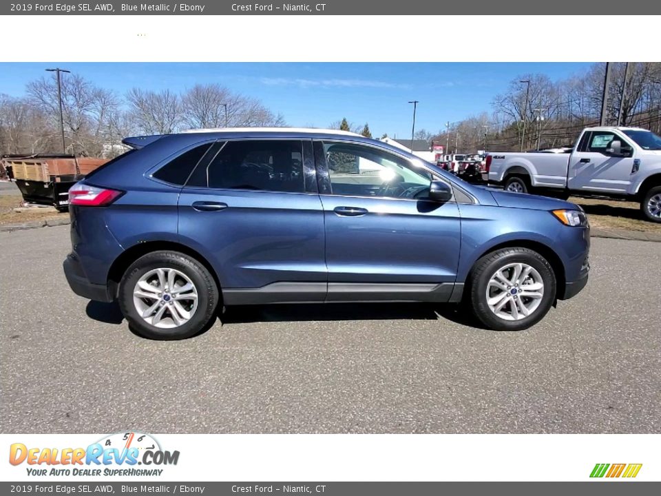 2019 Ford Edge SEL AWD Blue Metallic / Ebony Photo #8