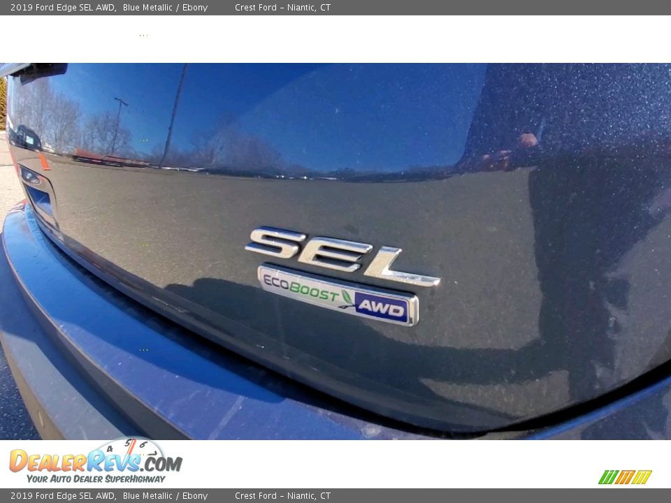 2019 Ford Edge SEL AWD Blue Metallic / Ebony Photo #9
