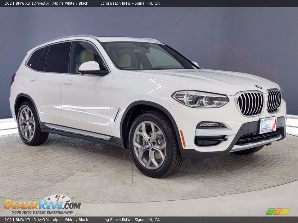 2021 BMW X3 sDrive30i Alpine White / Black Photo #27