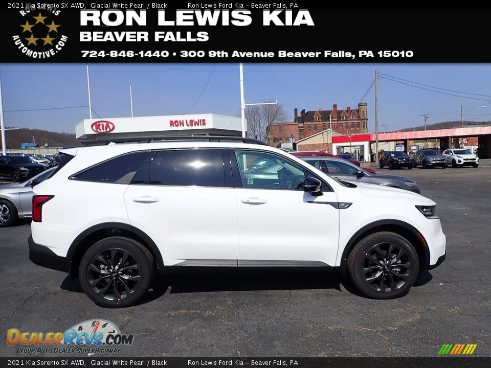 2021 Kia Sorento SX AWD Glacial White Pearl / Black Photo #1