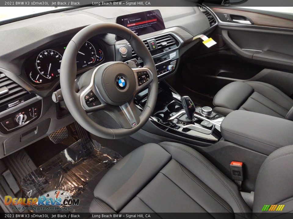 Black Interior - 2021 BMW X3 sDrive30i Photo #12