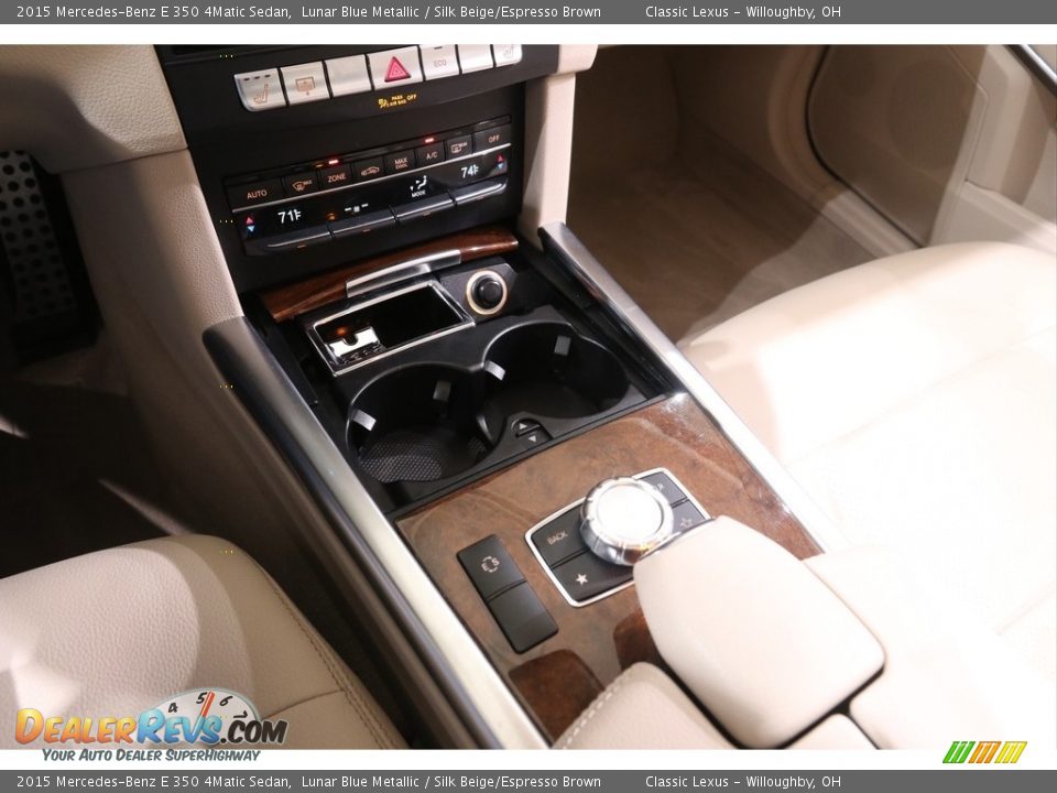 2015 Mercedes-Benz E 350 4Matic Sedan Lunar Blue Metallic / Silk Beige/Espresso Brown Photo #18