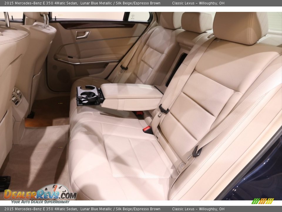 2015 Mercedes-Benz E 350 4Matic Sedan Lunar Blue Metallic / Silk Beige/Espresso Brown Photo #22