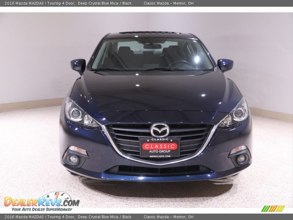 2016 Mazda MAZDA3 i Touring 4 Door Deep Crystal Blue Mica / Black Photo #2