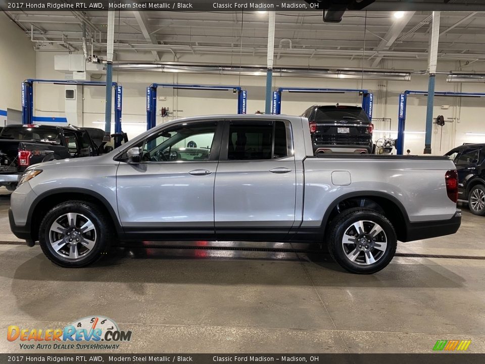 2017 Honda Ridgeline RTL AWD Modern Steel Metallic / Black Photo #3