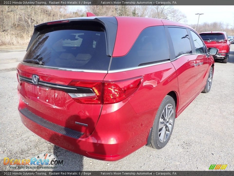 2022 Honda Odyssey Touring Radiant Red Metallic II / Beige Photo #4