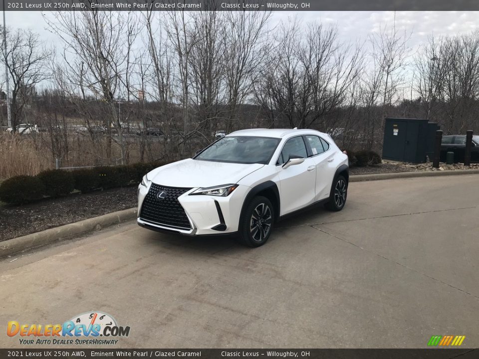 2021 Lexus UX 250h AWD Eminent White Pearl / Glazed Caramel Photo #1