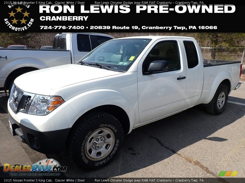 2015 Nissan Frontier S King Cab Glacier White / Steel Photo #1