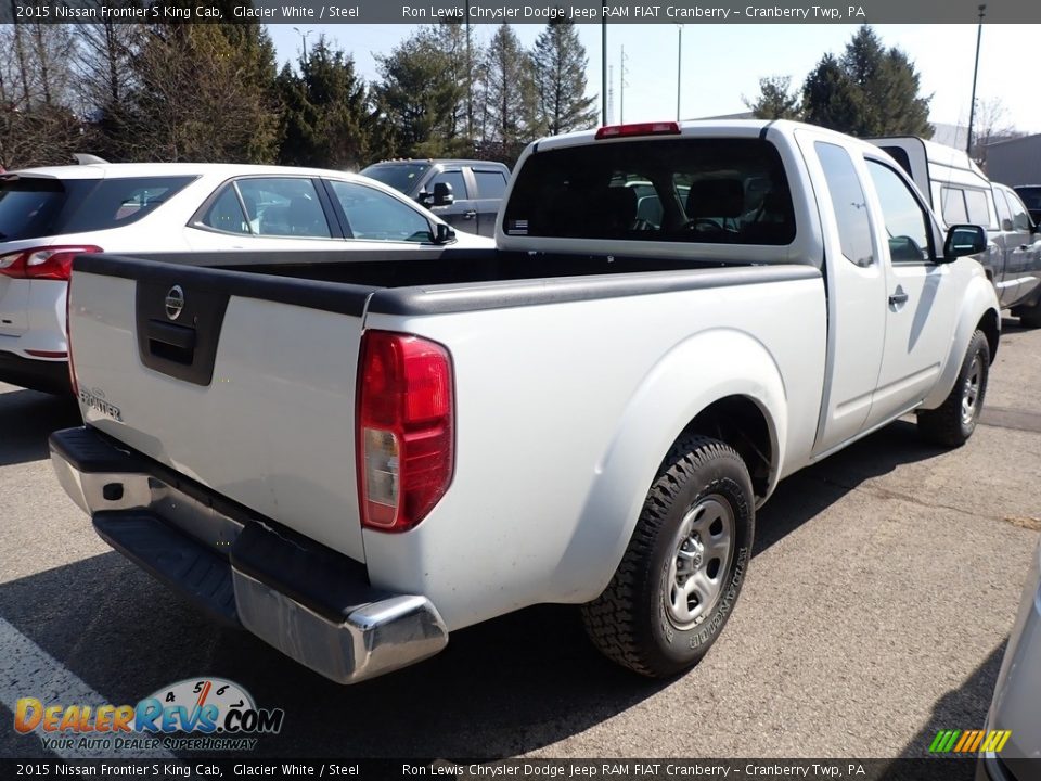 2015 Nissan Frontier S King Cab Glacier White / Steel Photo #3