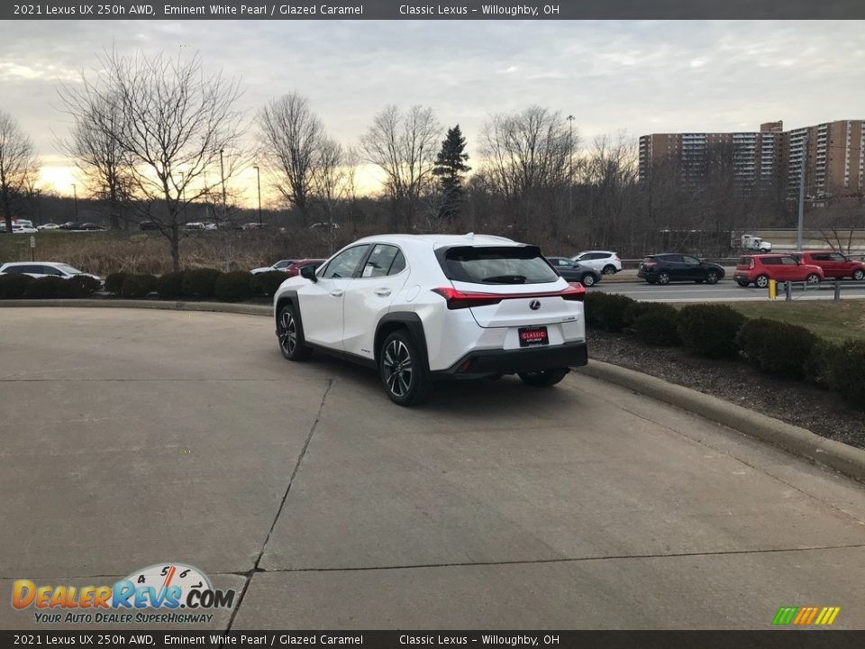 2021 Lexus UX 250h AWD Eminent White Pearl / Glazed Caramel Photo #4