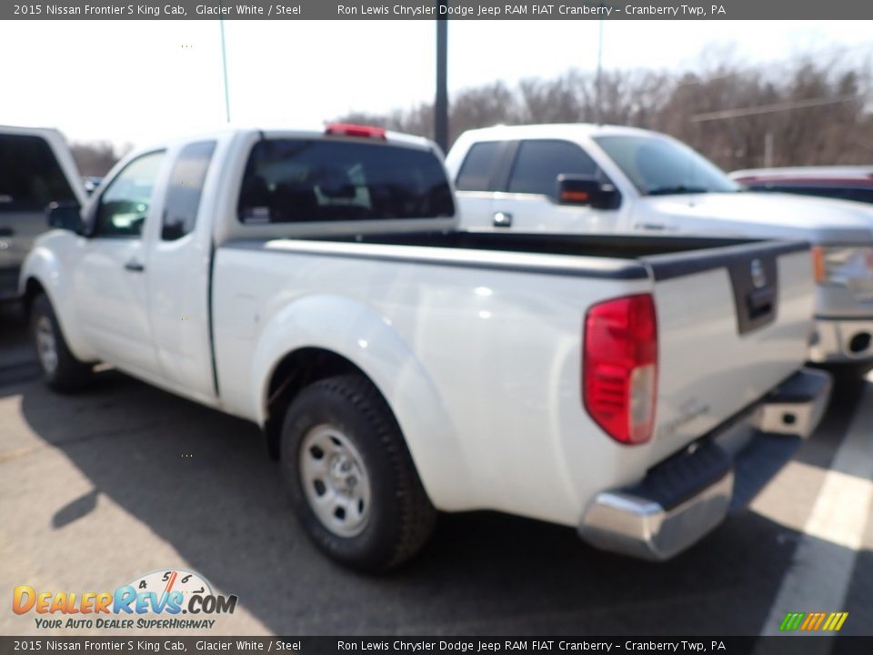 2015 Nissan Frontier S King Cab Glacier White / Steel Photo #4