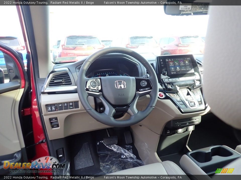 2022 Honda Odyssey Touring Radiant Red Metallic II / Beige Photo #11