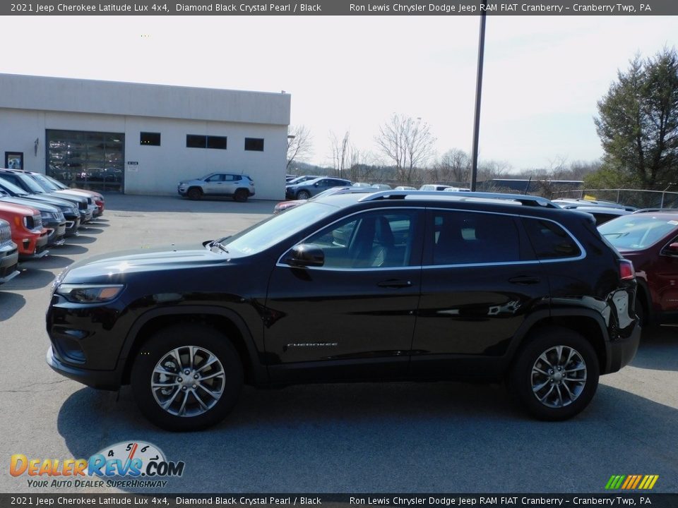 2021 Jeep Cherokee Latitude Lux 4x4 Diamond Black Crystal Pearl / Black Photo #9