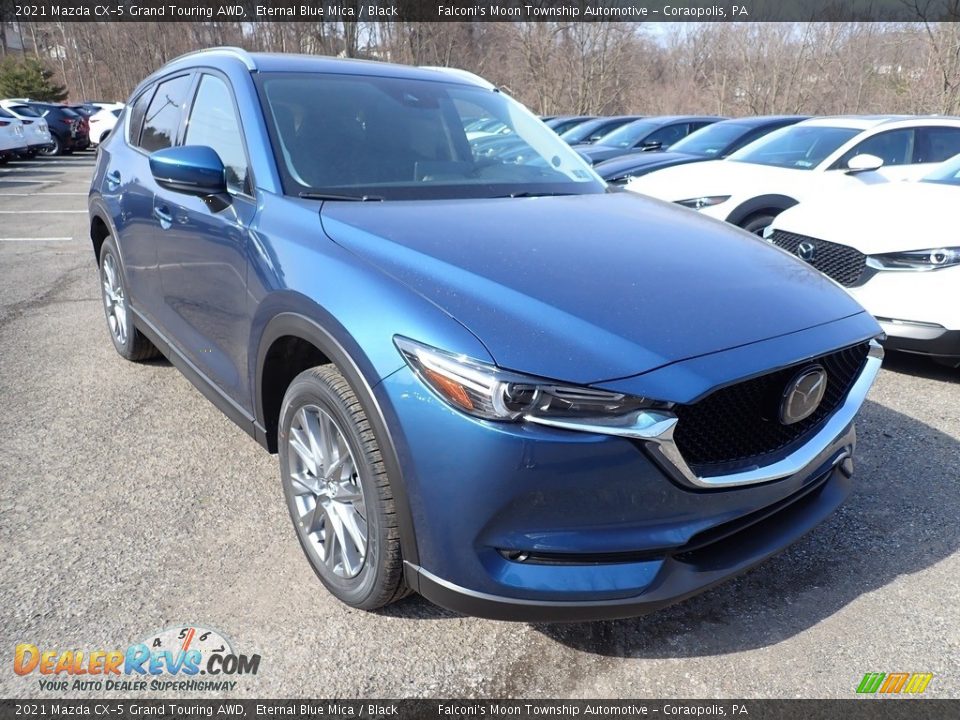 2021 Mazda CX-5 Grand Touring AWD Eternal Blue Mica / Black Photo #3