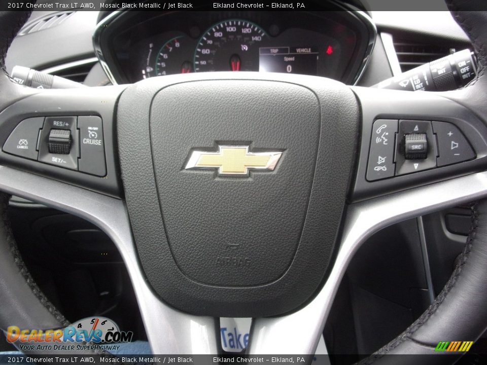 2017 Chevrolet Trax LT AWD Mosaic Black Metallic / Jet Black Photo #15