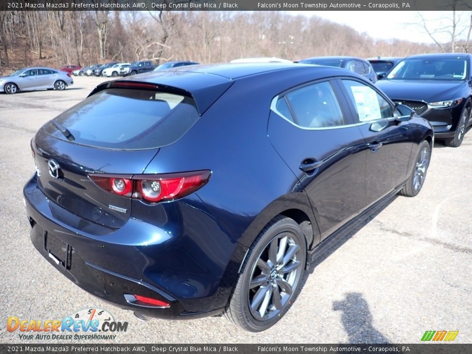 2021 Mazda Mazda3 Preferred Hatchback AWD Deep Crystal Blue Mica / Black Photo #2