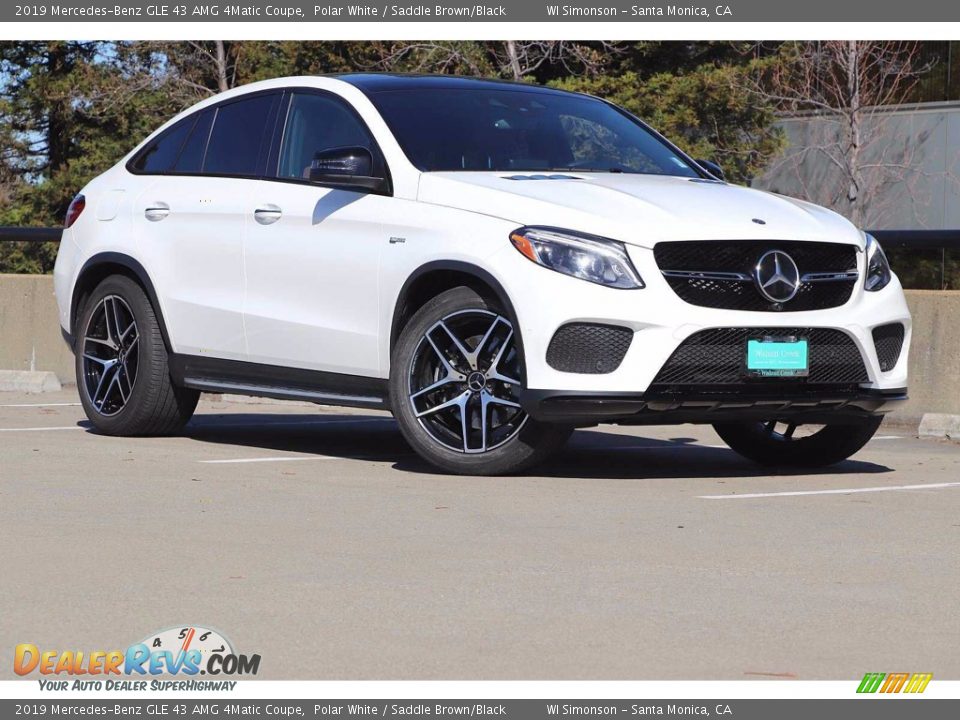 2019 Mercedes-Benz GLE 43 AMG 4Matic Coupe Polar White / Saddle Brown/Black Photo #2