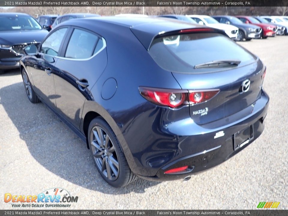 2021 Mazda Mazda3 Preferred Hatchback AWD Deep Crystal Blue Mica / Black Photo #6