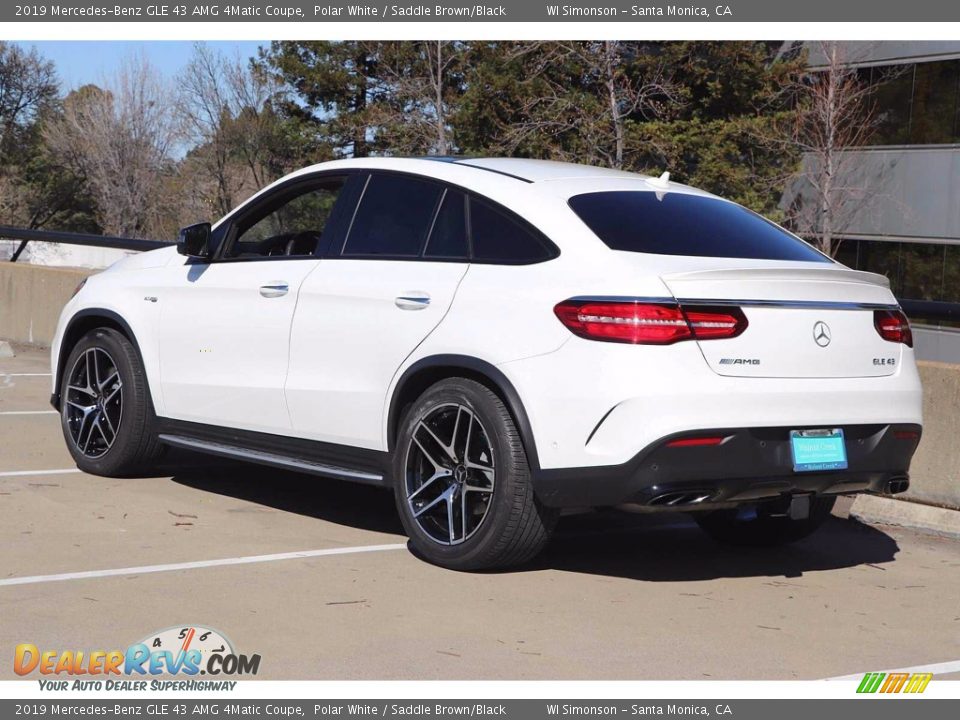 2019 Mercedes-Benz GLE 43 AMG 4Matic Coupe Polar White / Saddle Brown/Black Photo #8