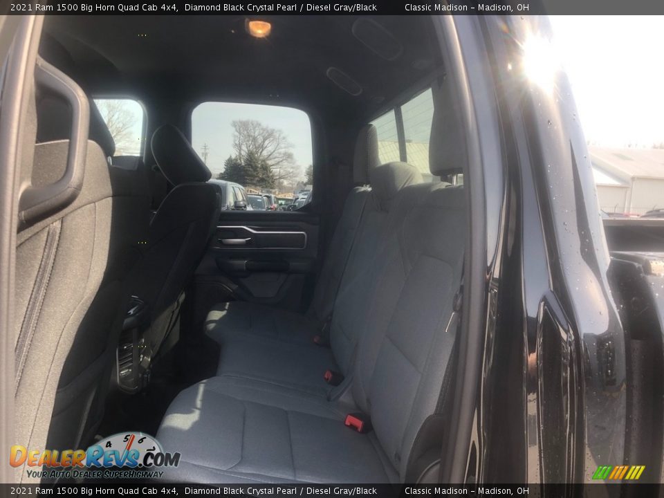 2021 Ram 1500 Big Horn Quad Cab 4x4 Diamond Black Crystal Pearl / Diesel Gray/Black Photo #3