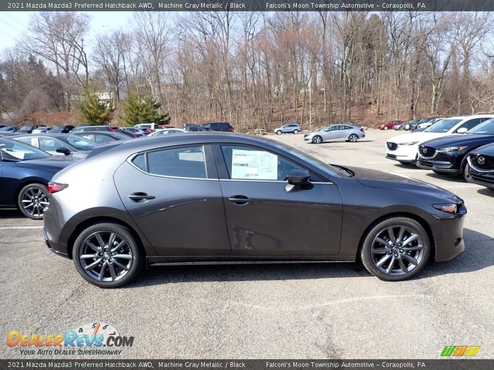 Machine Gray Metallic 2021 Mazda Mazda3 Preferred Hatchback AWD Photo #1