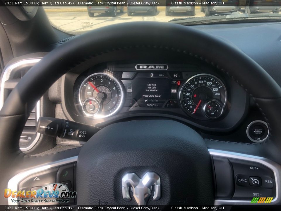 2021 Ram 1500 Big Horn Quad Cab 4x4 Diamond Black Crystal Pearl / Diesel Gray/Black Photo #5