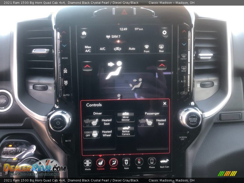 2021 Ram 1500 Big Horn Quad Cab 4x4 Diamond Black Crystal Pearl / Diesel Gray/Black Photo #6