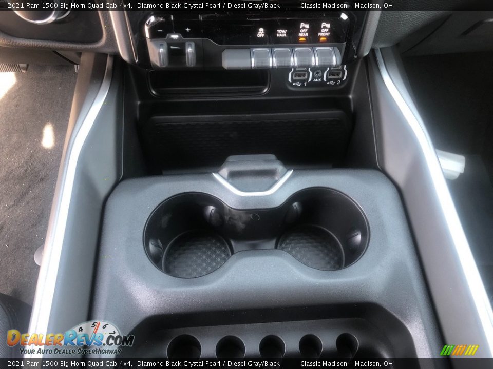 2021 Ram 1500 Big Horn Quad Cab 4x4 Diamond Black Crystal Pearl / Diesel Gray/Black Photo #7