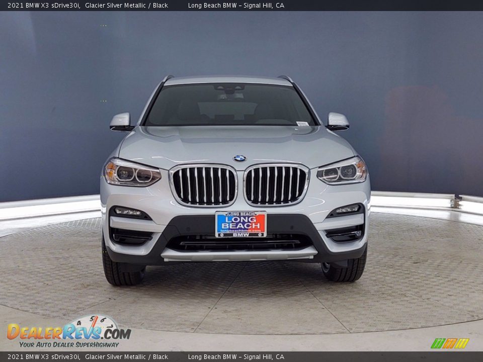 2021 BMW X3 sDrive30i Glacier Silver Metallic / Black Photo #2